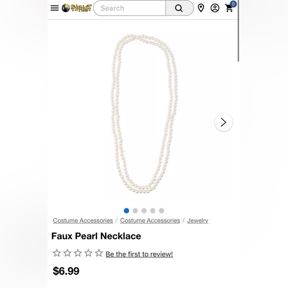 Spirit Halloween Red Sequin Flapper Dress With Black Gloves & Pearl Necklace - M - Picture 6 of 6